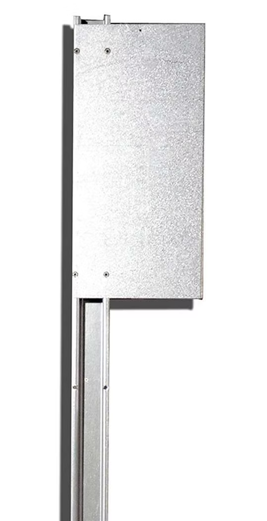 3F-72OP-8x16-GN-L, 72" ONT post Left Mount 8 x 16 Plate (Grn Pwdr Coat)